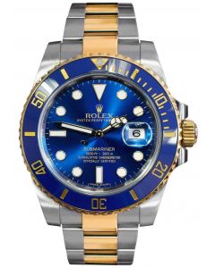 Rolex Submariner Steel and Yellow Gold Blue Dial 116613LB - Pre-Owned - 2015