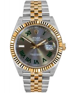 Rolex Datejust 41 Steel and Yellow Gold Slate Dial Jubilee 126333 - Wimbledon - Unworn - 2021