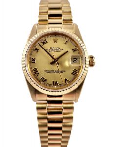 Rolex Datejust 31mm Champagne/ Roman President 68278 - Pre-Owned - 1988