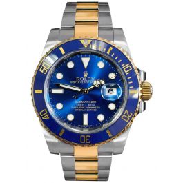 Rolex Submariner Steel and Yellow Gold Blue Dial 116613LB - Pre-Owned - 2016