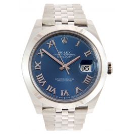 Rolex Datejust 41 Watch Azzurro Blue Dial Jubilee Steel 126300 - Unworn - 2022