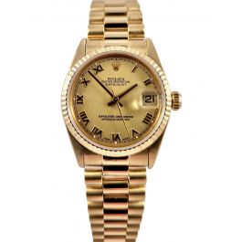 Rolex Datejust 31mm Champagne/ Roman President 68278 - Pre-Owned - 1988